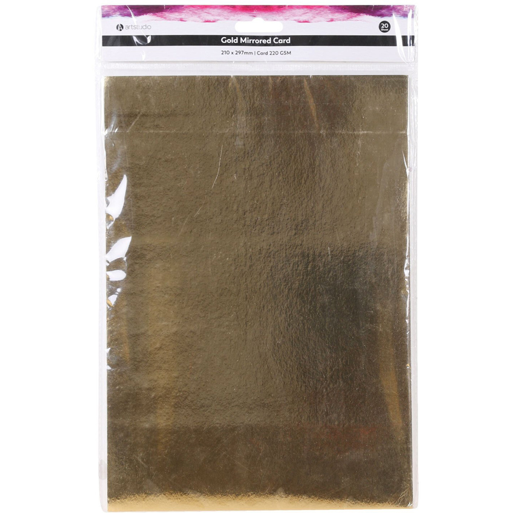 Art Studio Gold Mirrored Cards 20 Pack Image 2