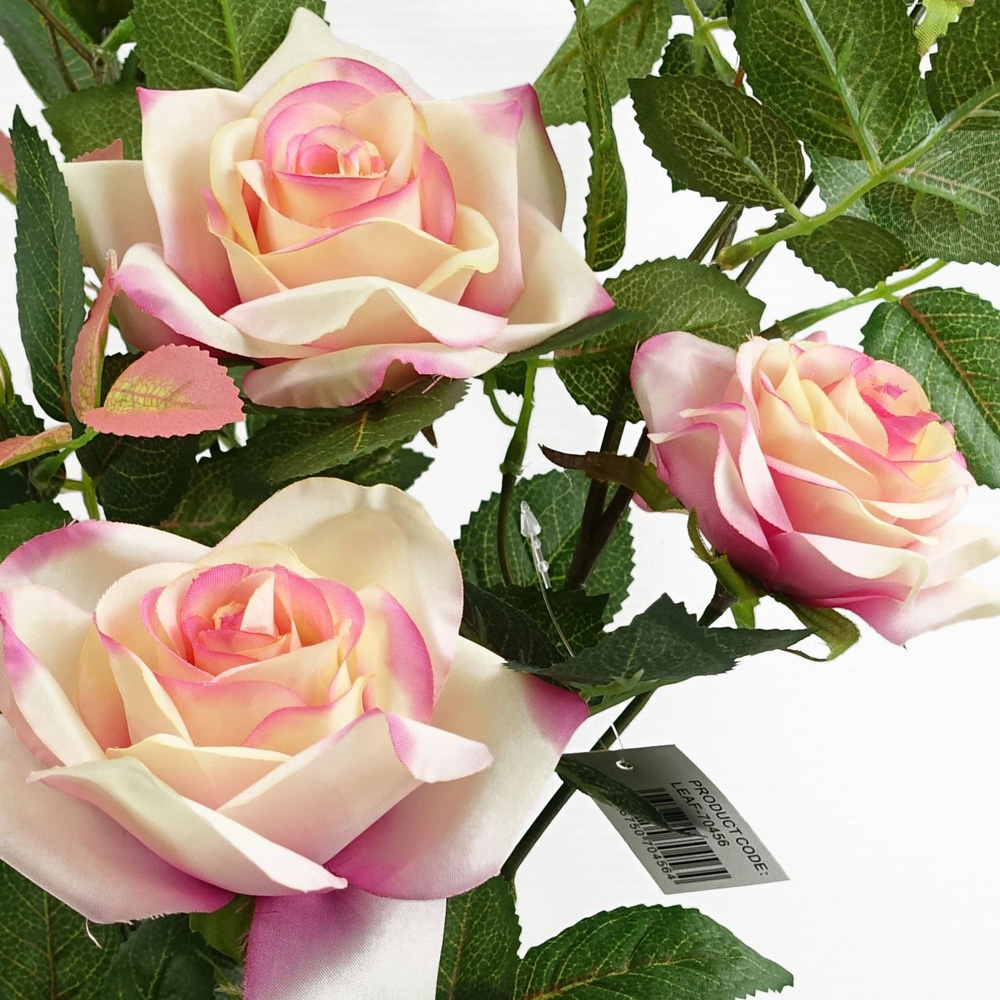 Leaf Pink Rose Artificial Plant 50cm Image 3