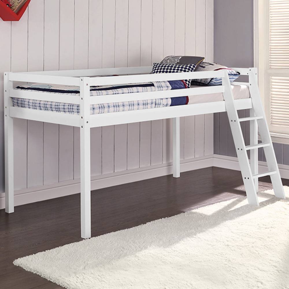 Home Detail Albany Single White Wooden Mid Sleeper Image 1