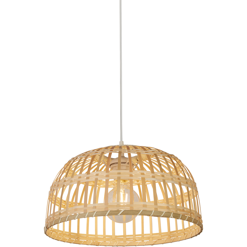 Lighting Collection Bamboo Weave Easy Fit Shade Image 3