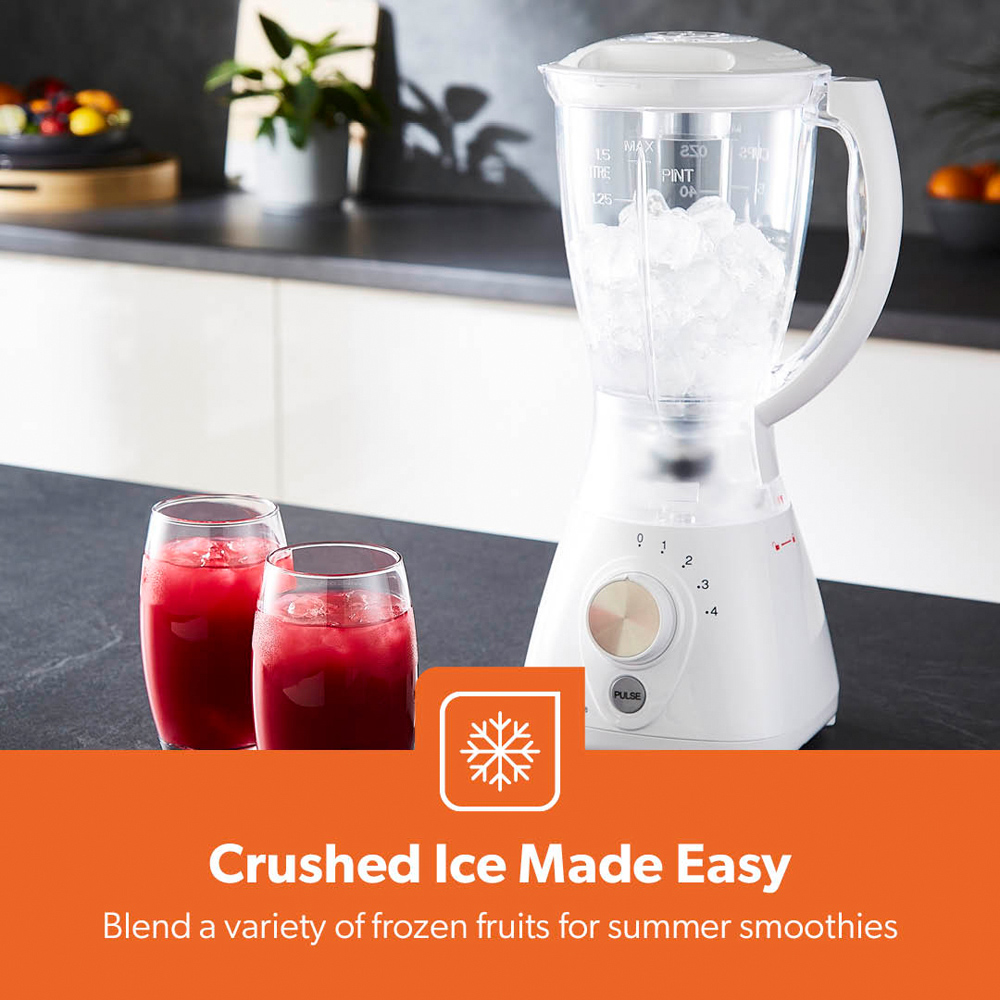 Geepas GSB44092UK-WT White 1.5L 2-in-1 Food Jug and Smoothie Blender 550W Image 8