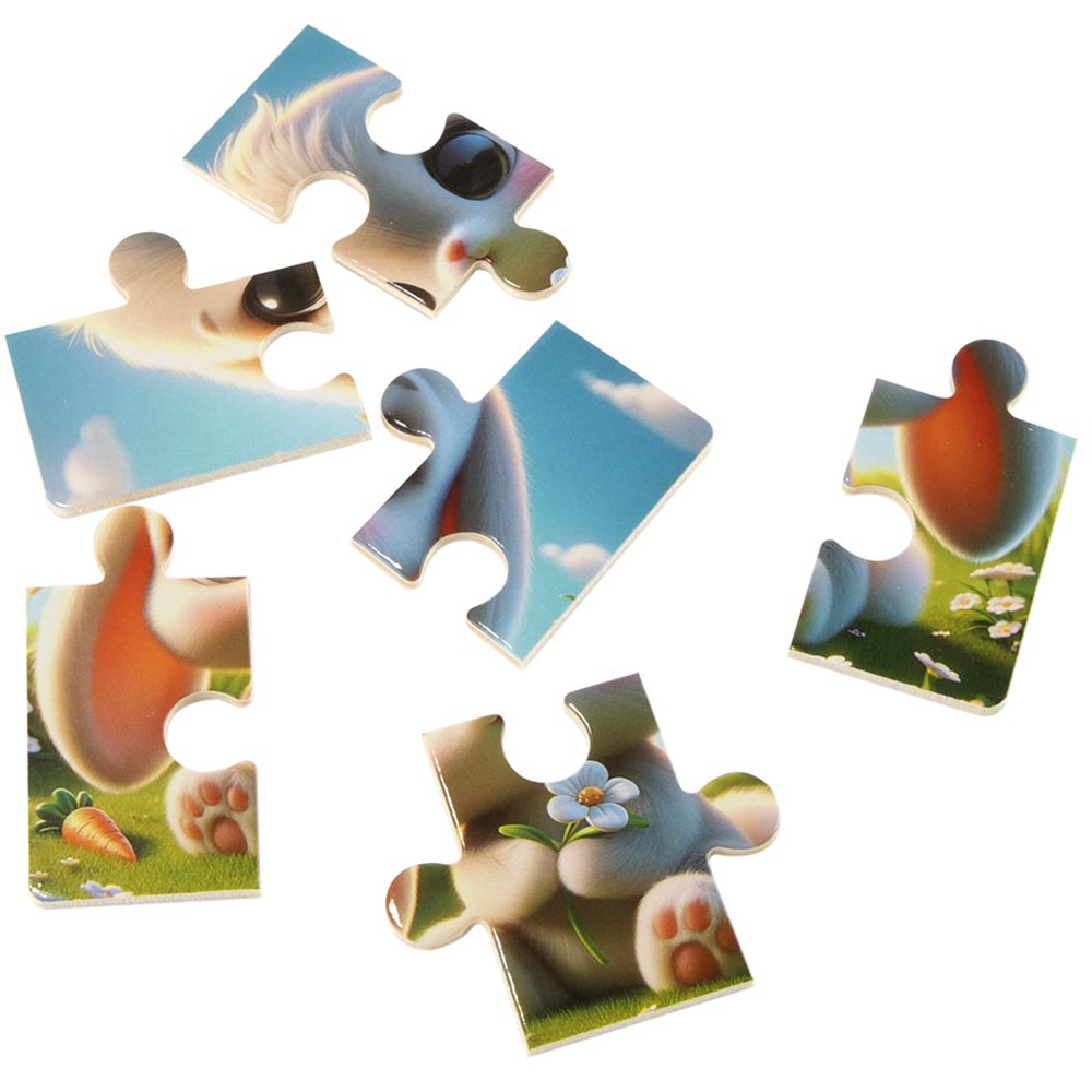H&O Direct Kids Wooden Animals Cognitive Jigsaw Puzzle Set 8 Pack Image 5