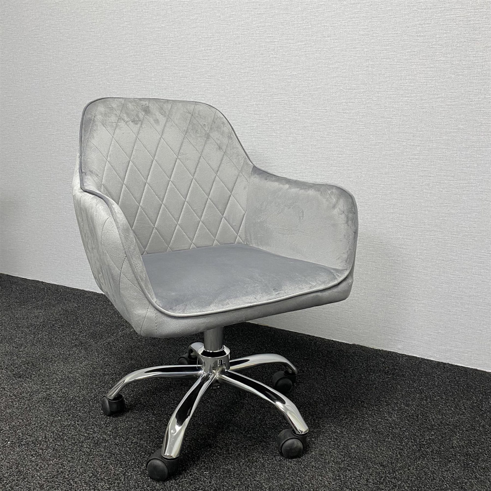 Kosy Koala Grey Wooden Office Desk with Velvet Upholstered Chair Image 6