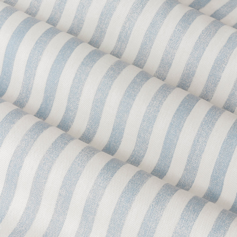 Yard Hebden Mineral Blue Striped Lined Pencil Pleat Curtains 168 x 183cm Image 5