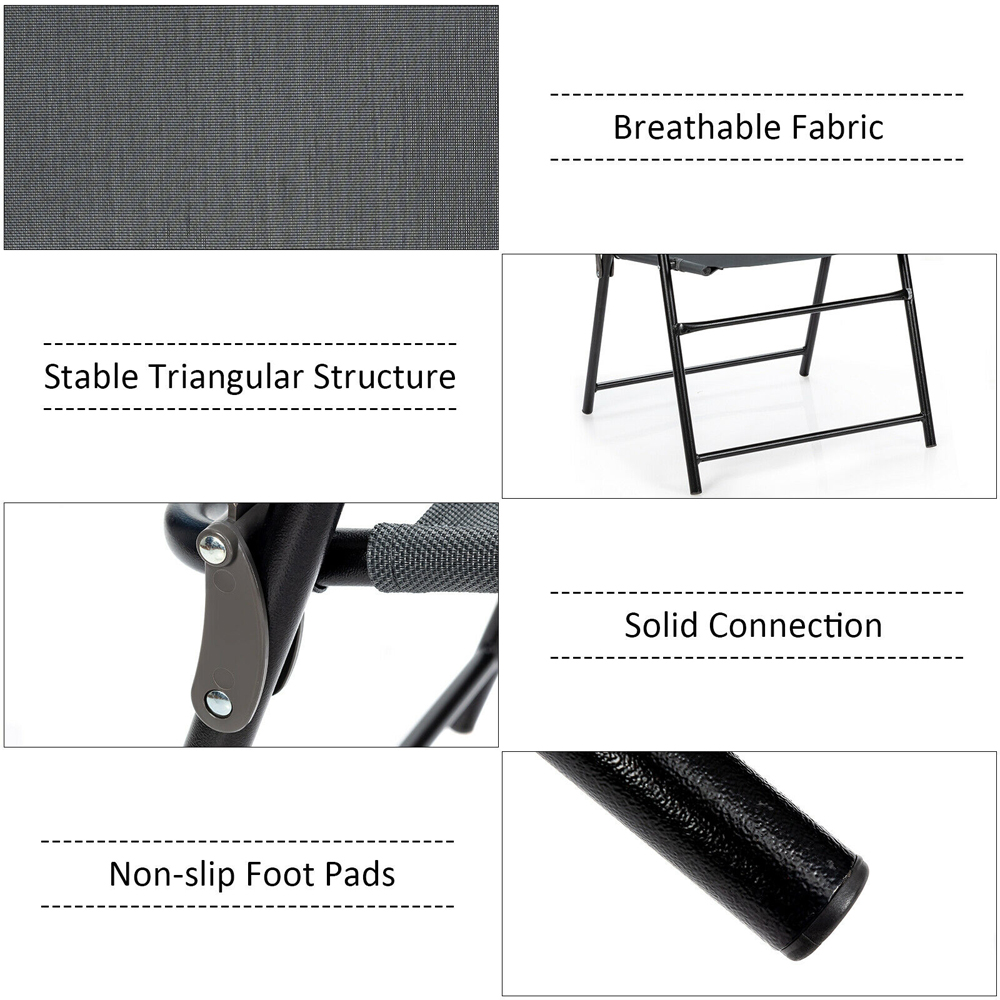 Costway Set of 4 Folding Garden Chair Image 8
