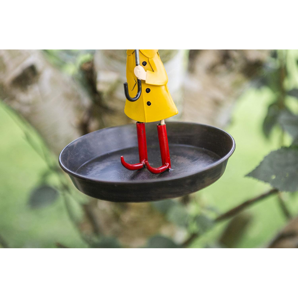 Marco Paul Iron Girl With Umbrella Bird Feeder Image 3