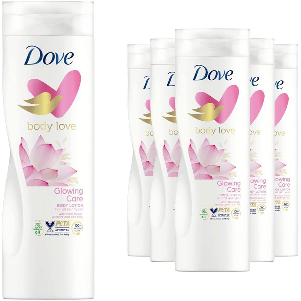 Dove Nourishing Secrets Lotus Flower Extract and Rice Milk Body Lotion 400ml 6 Pack Image 1