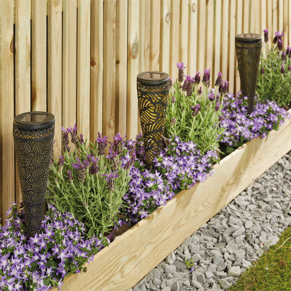 Luxform Solar Guernsey Torch Light Flower Design Image 2