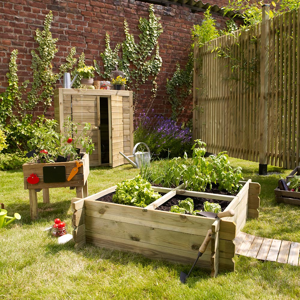 Cerland Basil Wooden Vegetable Garden Bed 100 x 100cm Image 2