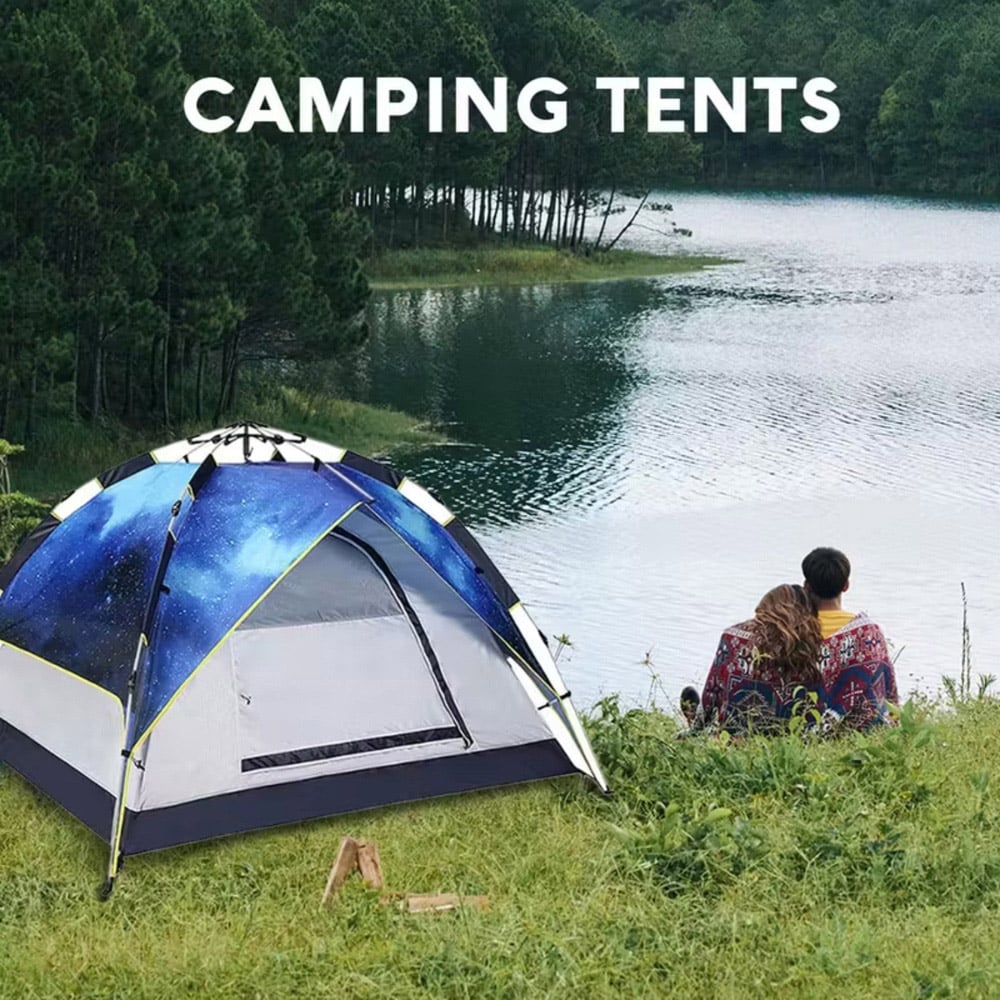 Alivio 3 People Waterproof Camping Tent Blue Image 3