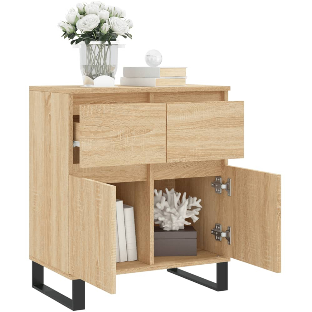 vidaXL 2 Door 2 Drawer Sonoma Oak Sideboard Image 4