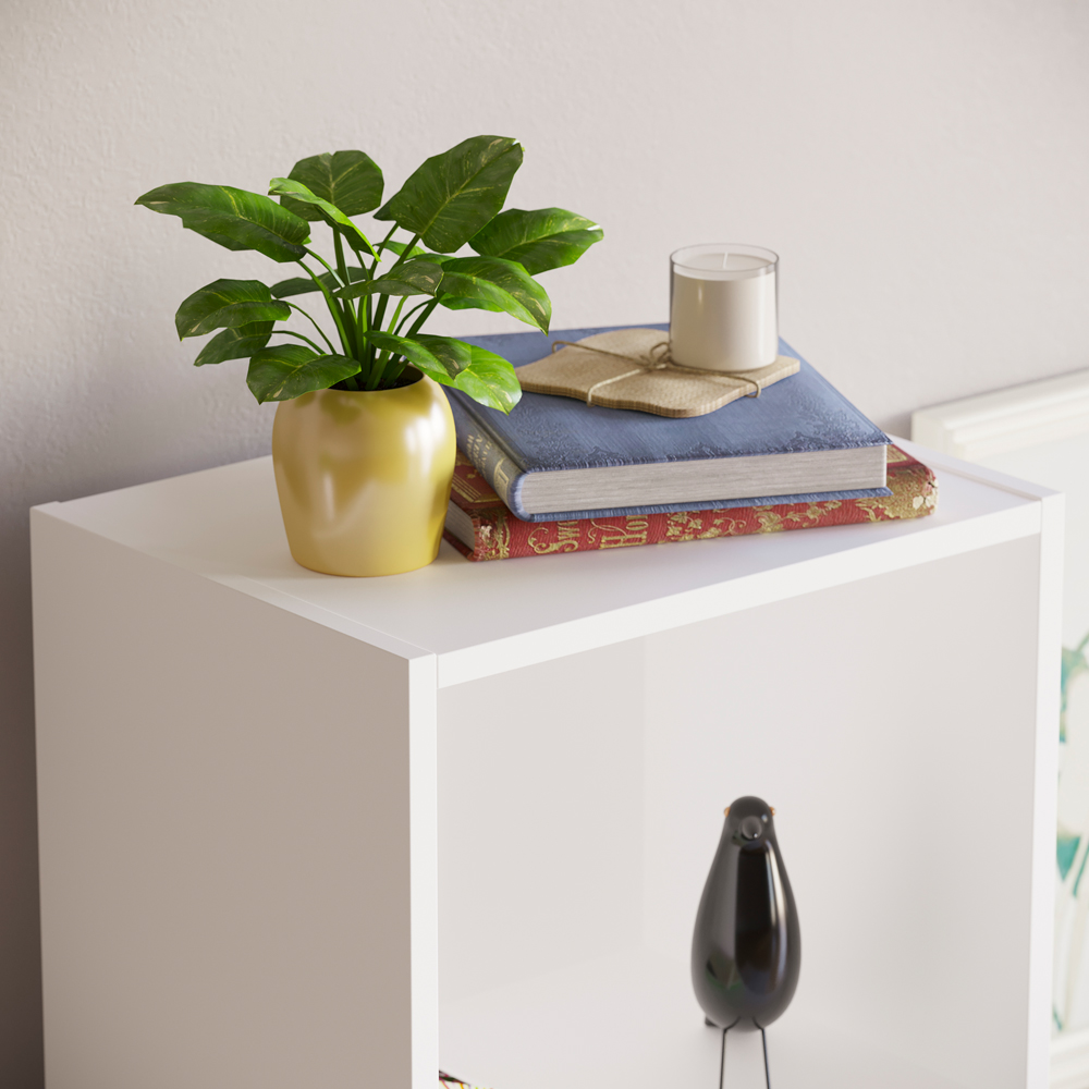 Vida Designs Oxford 5 Shelf White Cube Bookcase Image 3