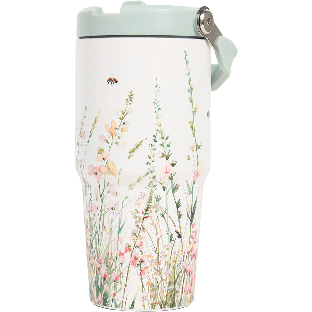 Floral Bees Vacuum Tumbler Ivory Image 2