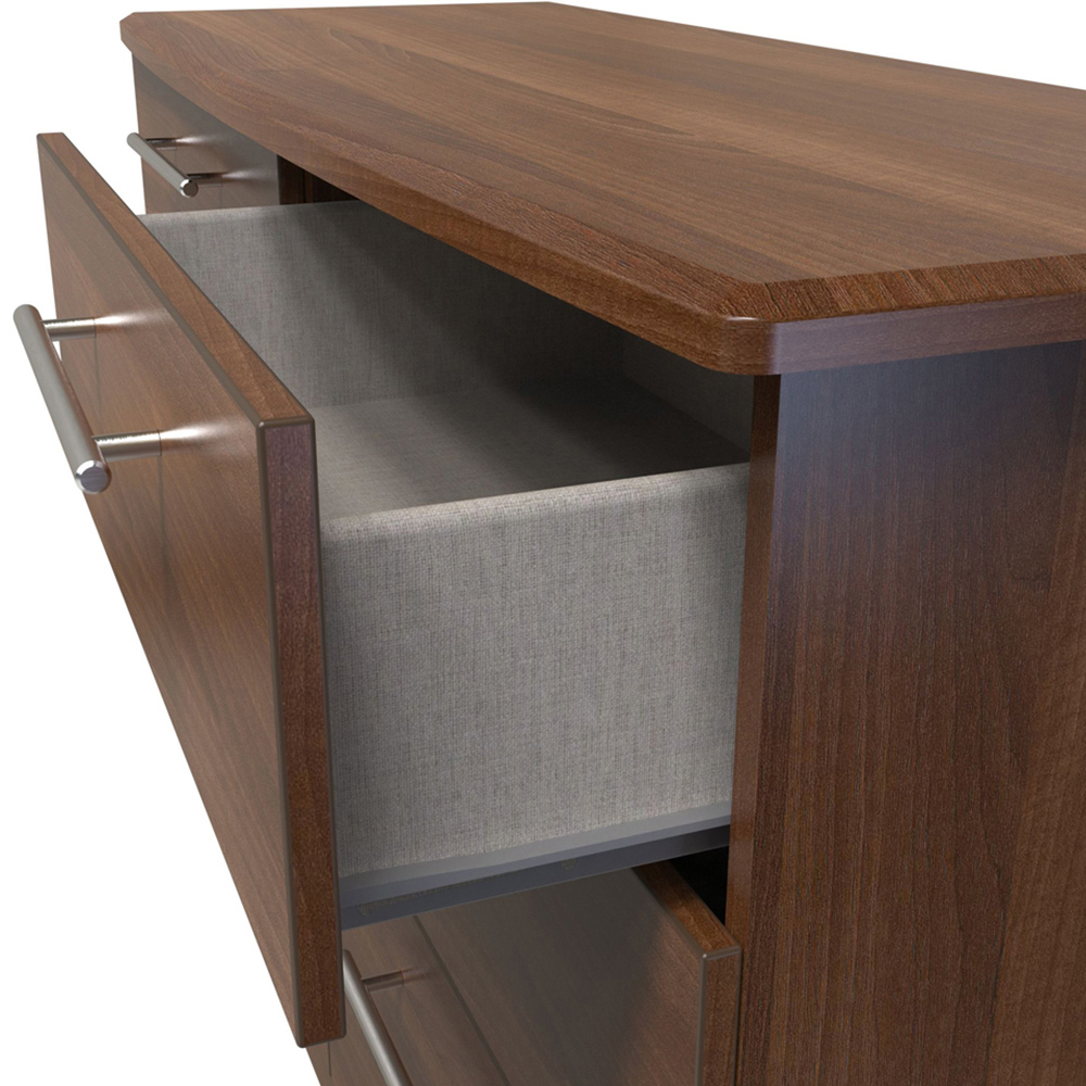 Crowndale Sherwood 6 Drawer Noche Walnut Chest of Drawers Image 6