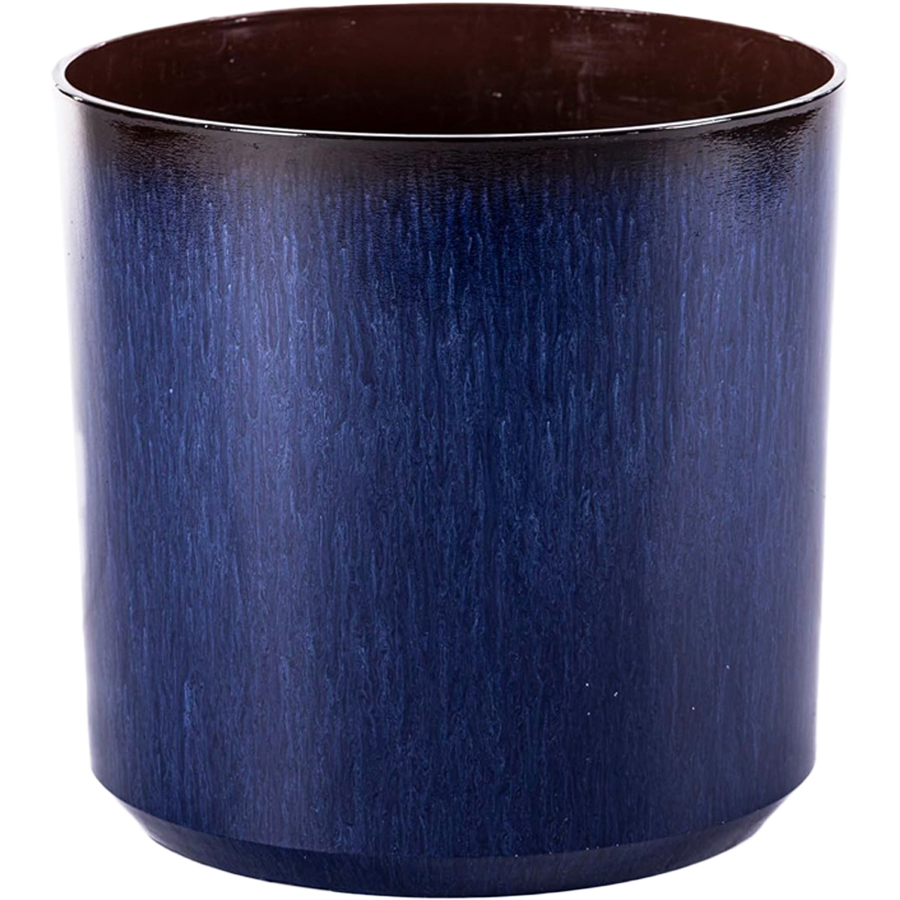 Garden Gear Ocean Blue Glazed Cylinder Planter 26cm Image 1