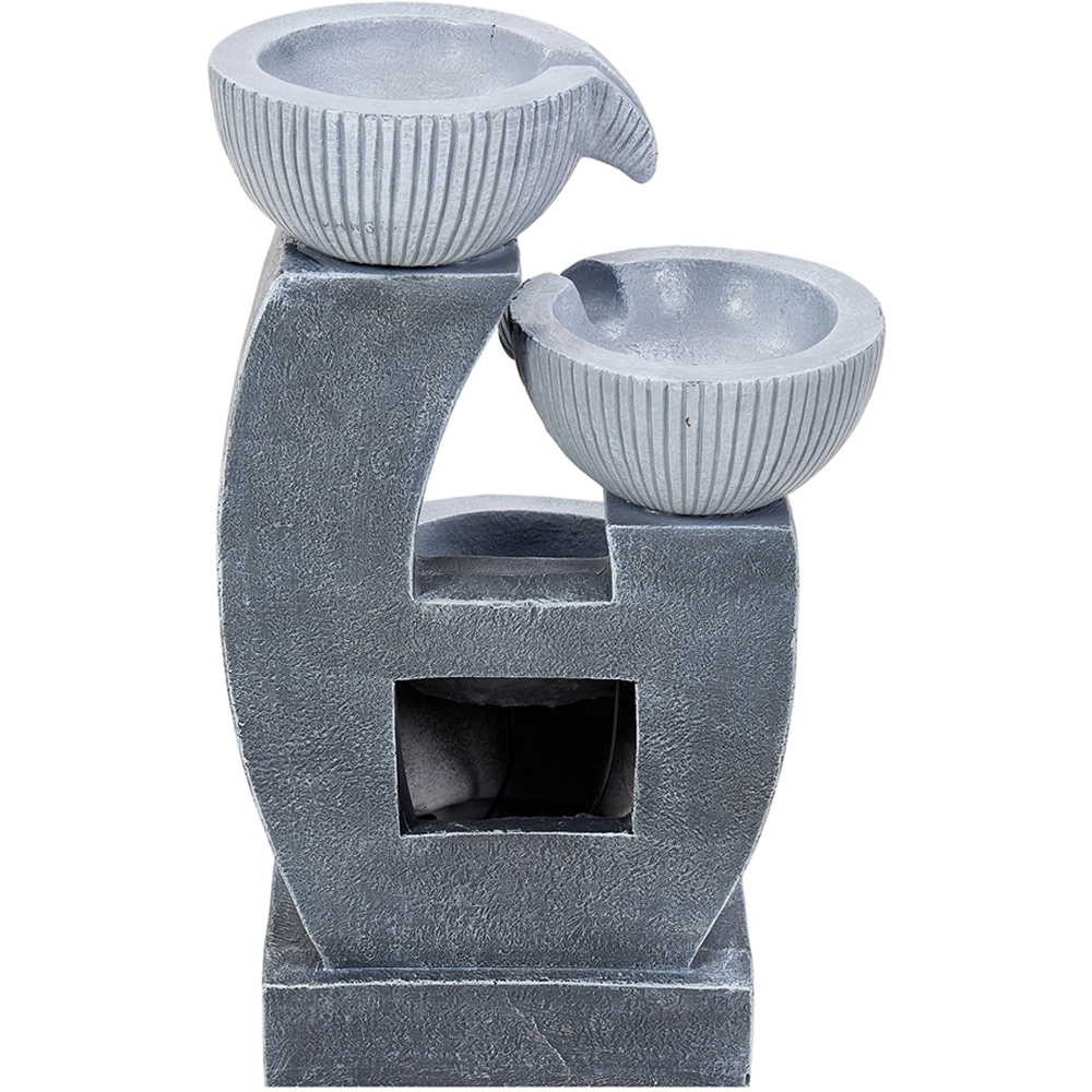 Living and Home 3-Tier Stone Effect Cascading Bowl Solar LED Water Feature Image 4