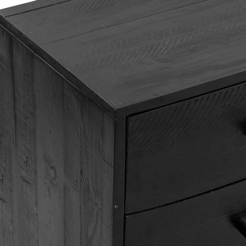 vidaXL 6 Drawer Black Wooden Sideboard Image 6