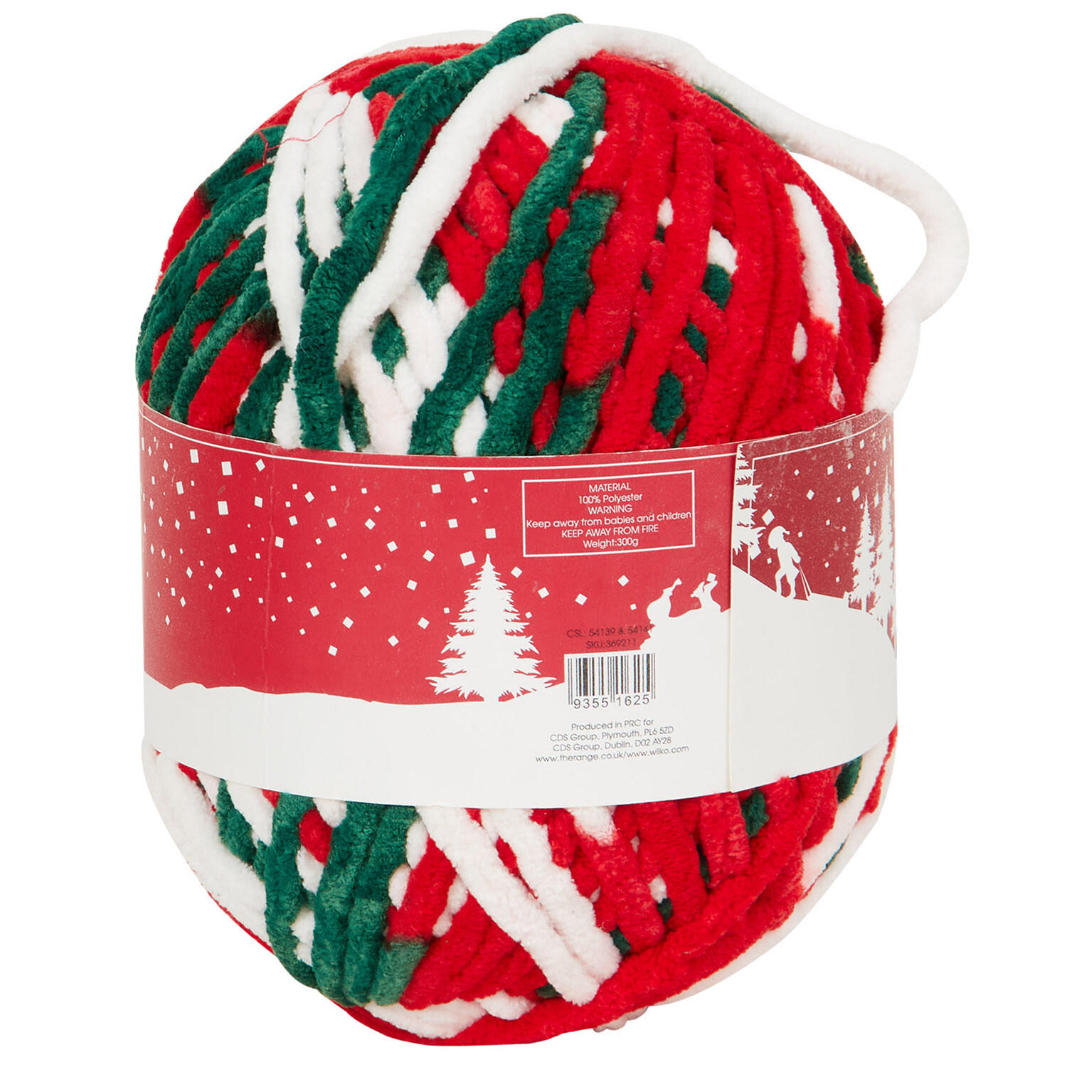 Red White and Green Giant Soft Touch Wool 300g Image 2