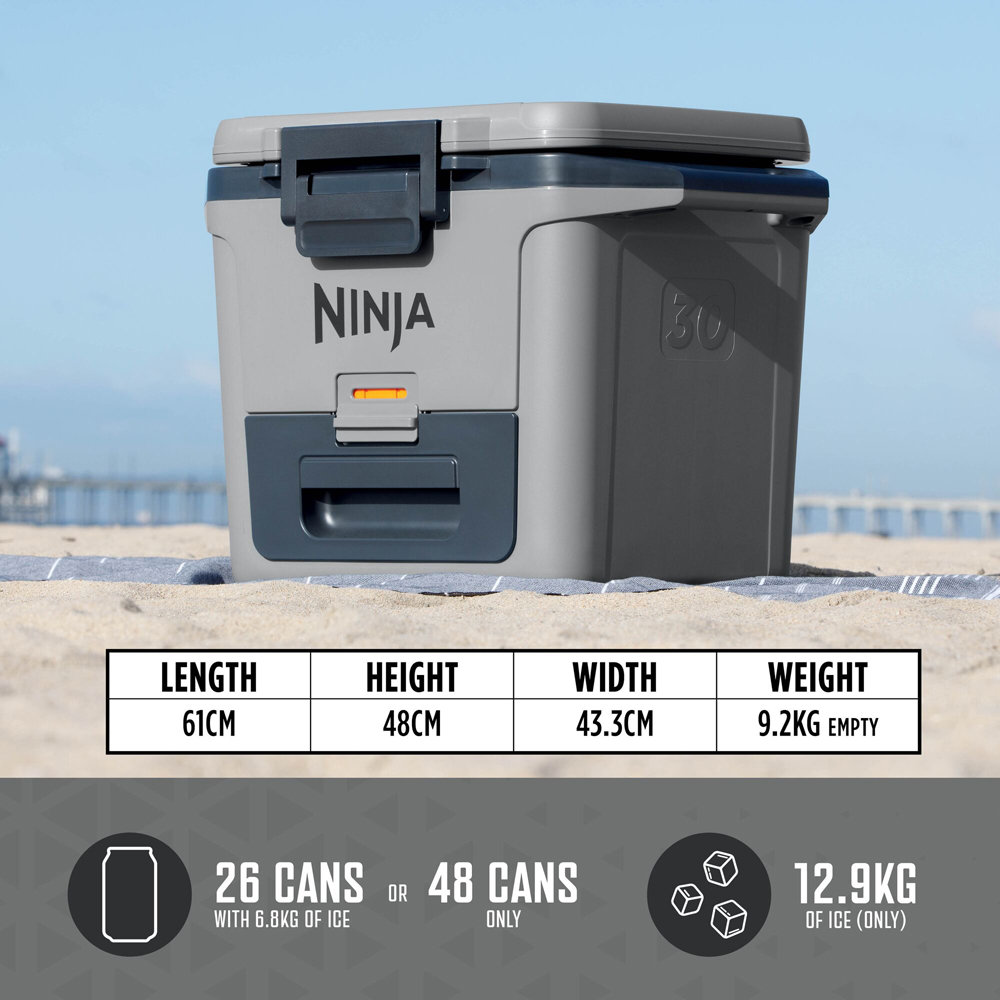 Ninja FrostVault FB131UKGY Slate Grey Hard Cooler with Dry Zone 28L Image 8