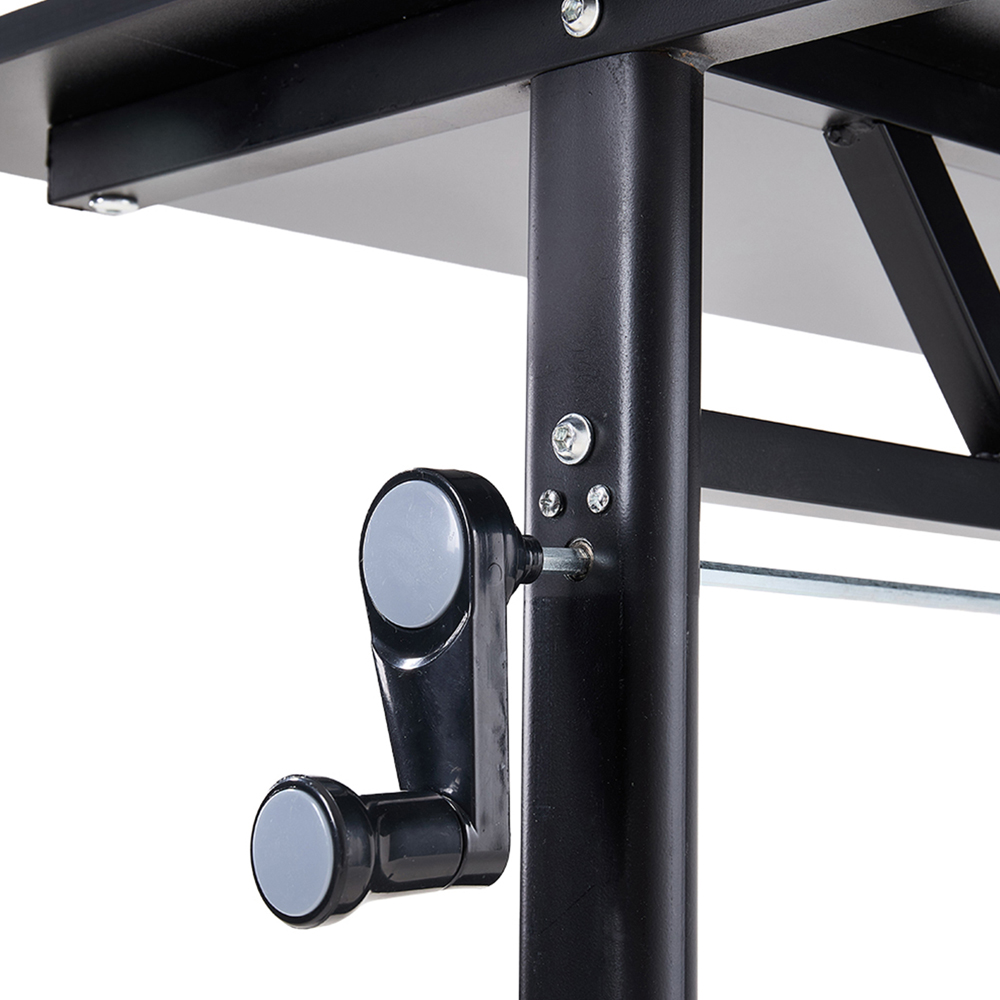 Living and Home Carbon Steel Frame Height Adjustable Laptop Desk with Crank Handle Black Image 3