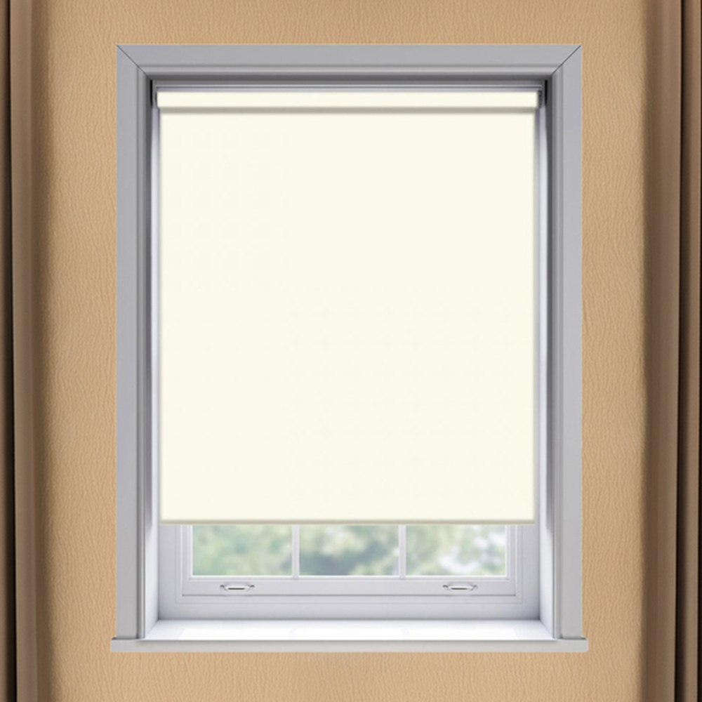 New Edge Blinds Thermal Blackout Roller Blind Cream 75cm Image 1