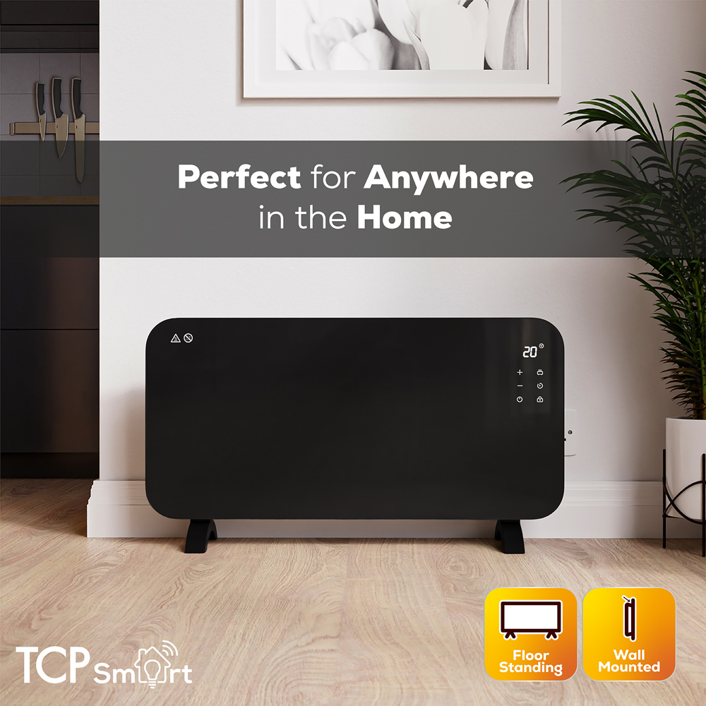 TCP Smart Midnight Black Glass Panel Heater with Energy Monitoring 2000W Image 6