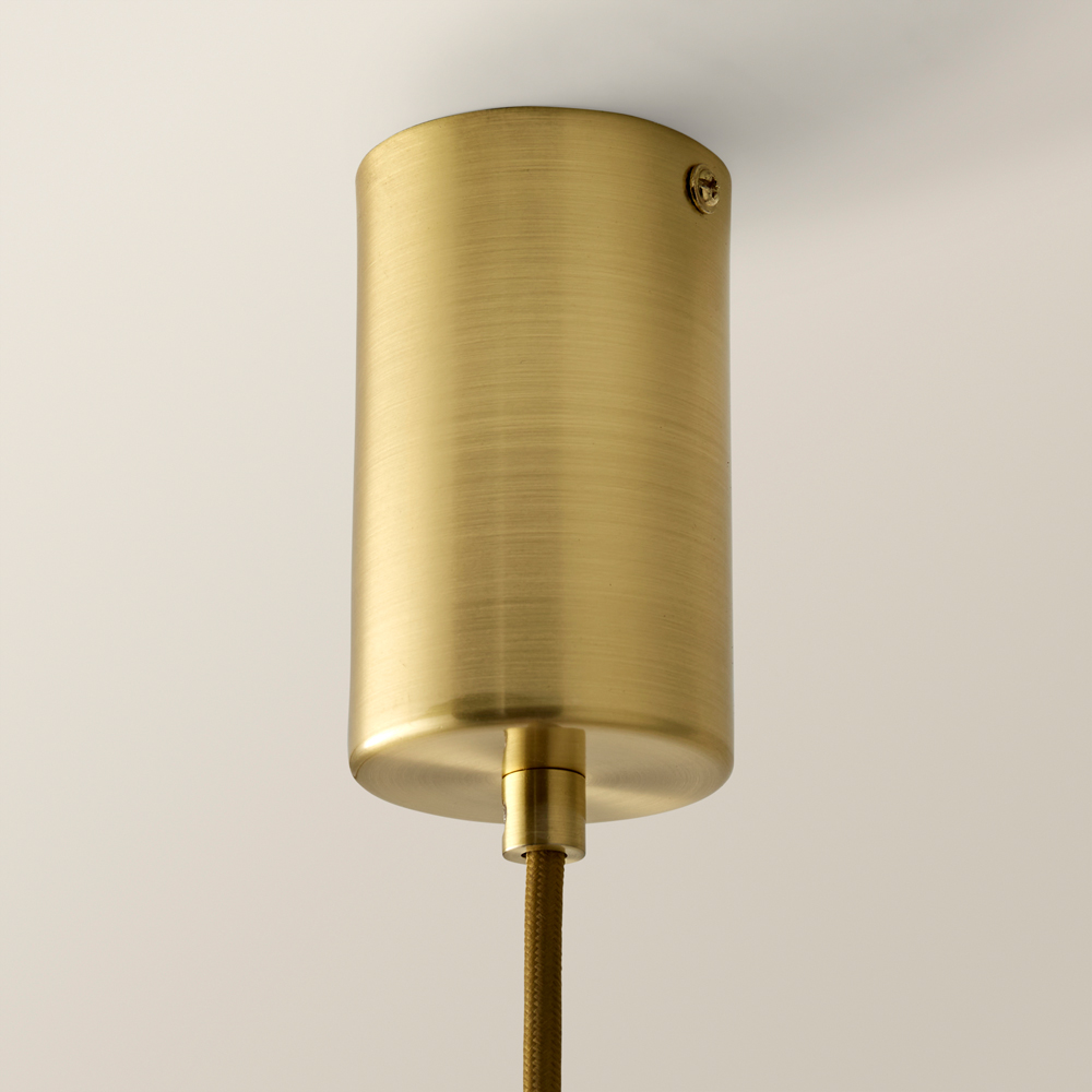 ValueLights Reine Clear Glass Shade Brushed Gold LED Ceiling Pendant Light Image 4