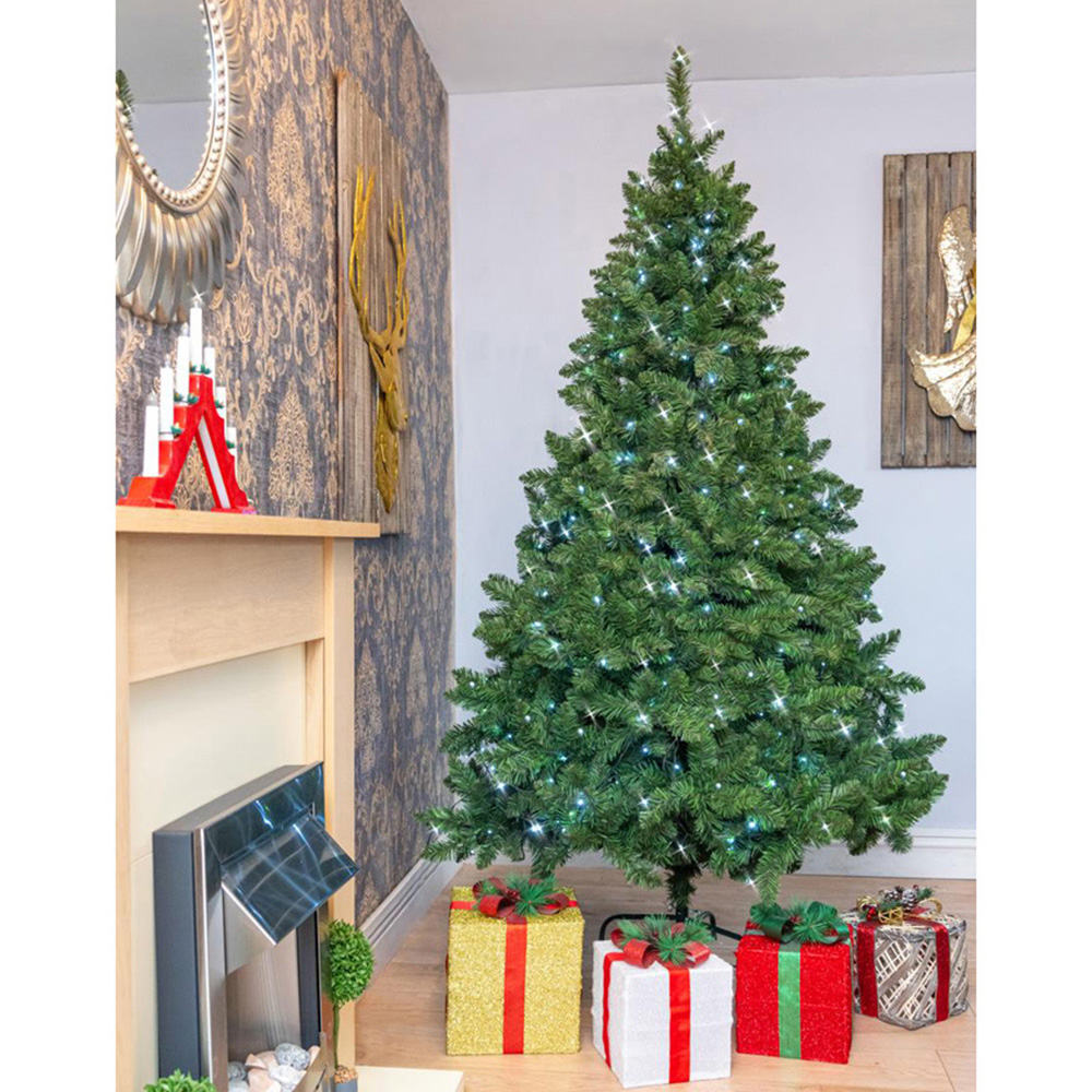 Shatchi Pre-Lit Imperial Pine Artificial Christmas Tree 6ft Image 2