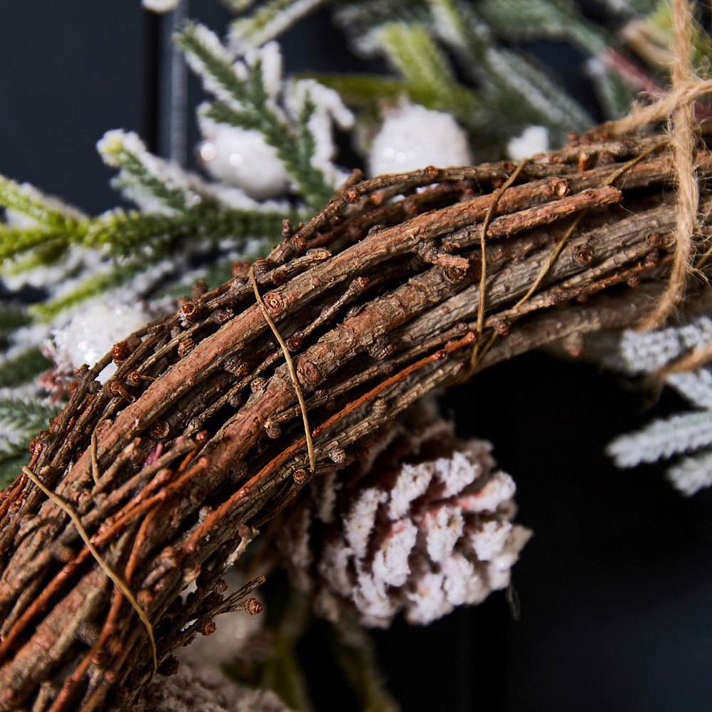 Dibor Winter Snowdrift Christmas Wreath 50cm Image 5