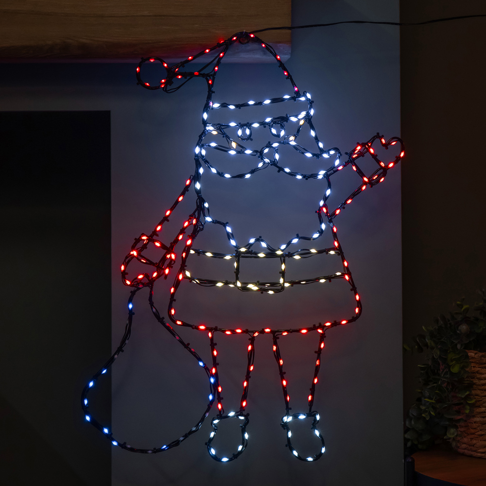 Samuel Alexander Multicolour LED FlexiBrights Light Up Christmas Santa Silhouette Decoration Image 9