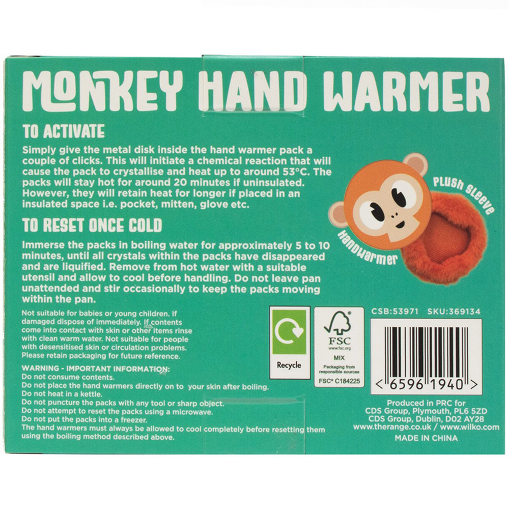 Monkey Handwarmer - Orange Image 3