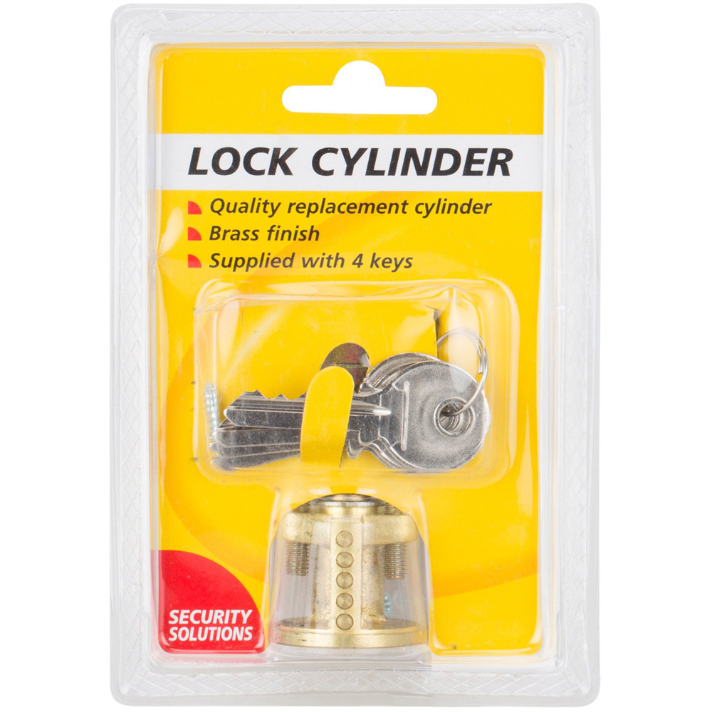 Hiatt Security Solutions Brass Finish Lock Cylinder with Keys Image