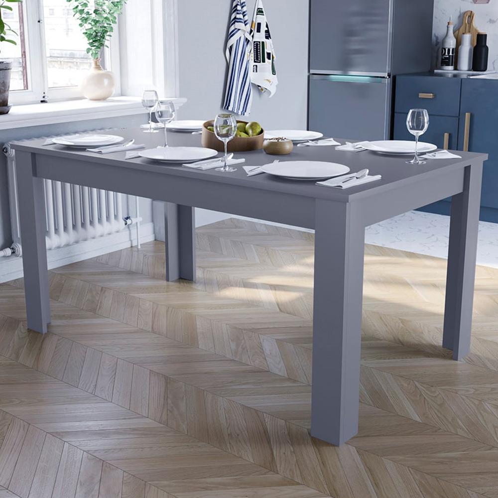 Vida Designs Medina 6 Seater Dining Table Grey Image 1