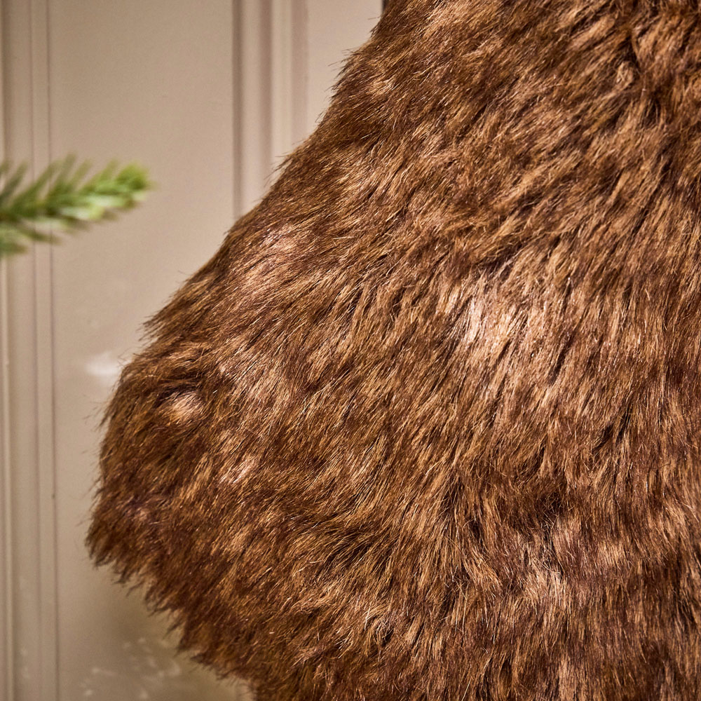 Dibor Beresford Dark Brown Faux Fur Stocking Image 4