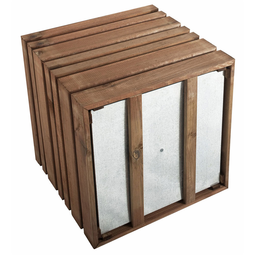 Cerland Lign Z Wooden Square Planter 50cm Image 3