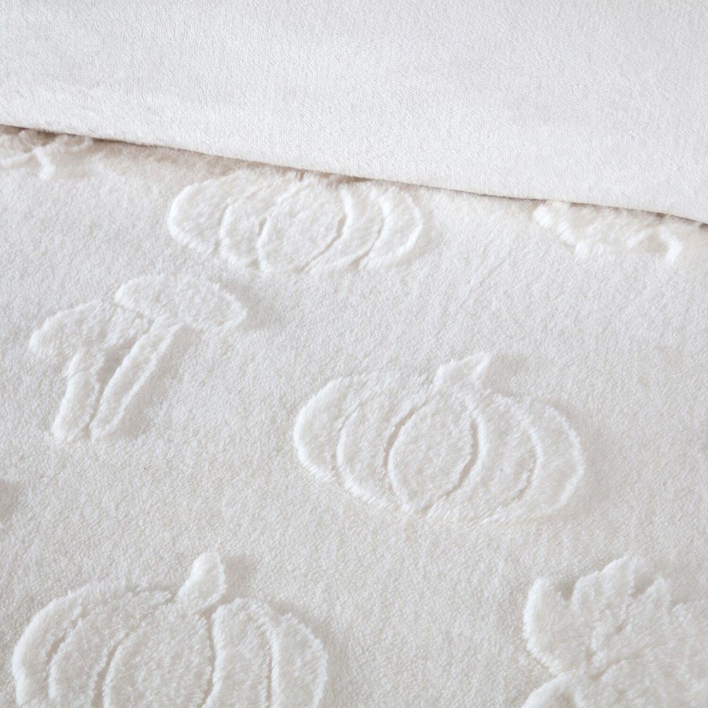 Pumpkin Woodland Faux Fur Duvet Set White King Image 5