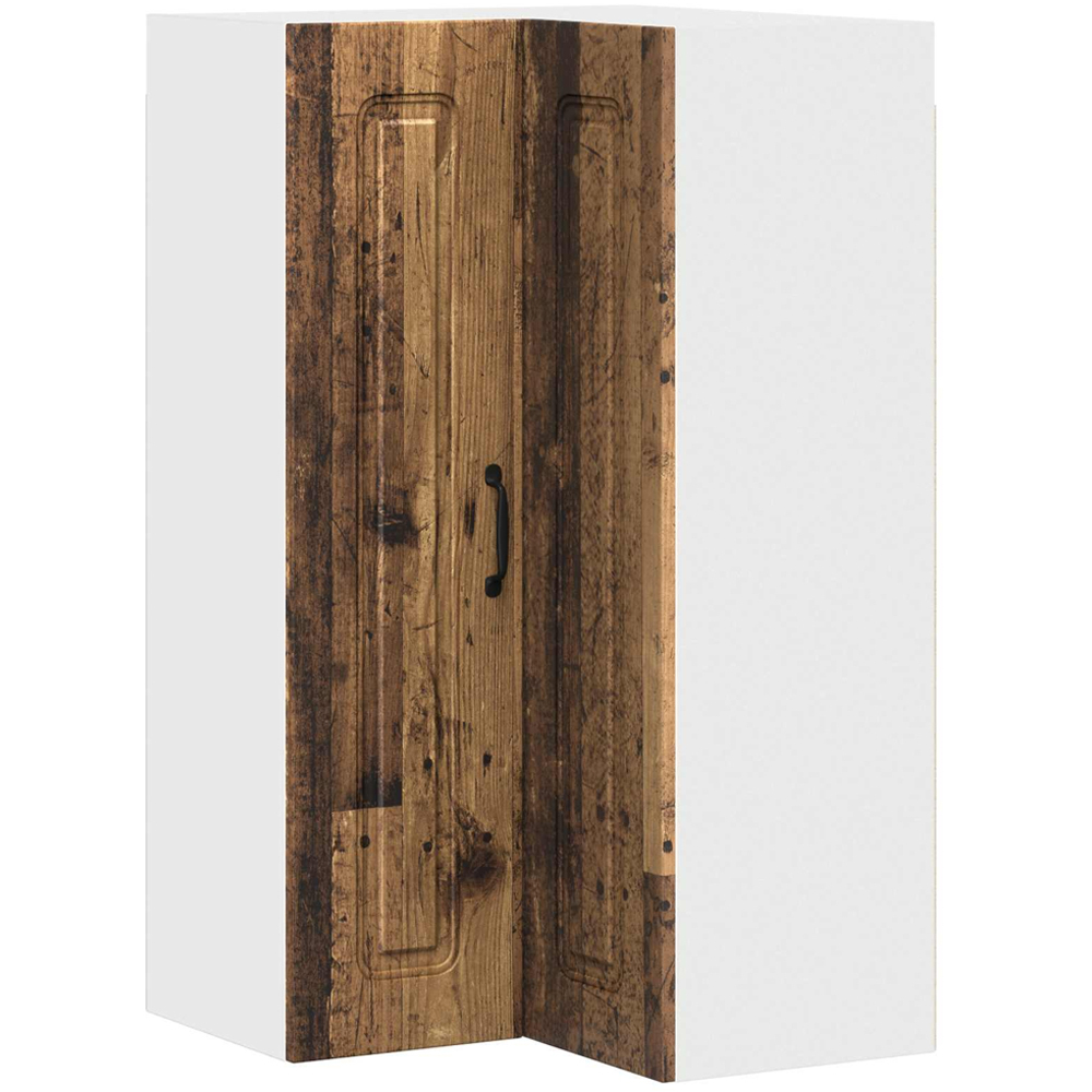 vidaXL 2 Door Old Wood Kitchen Wall Corner Cabinet Image 2