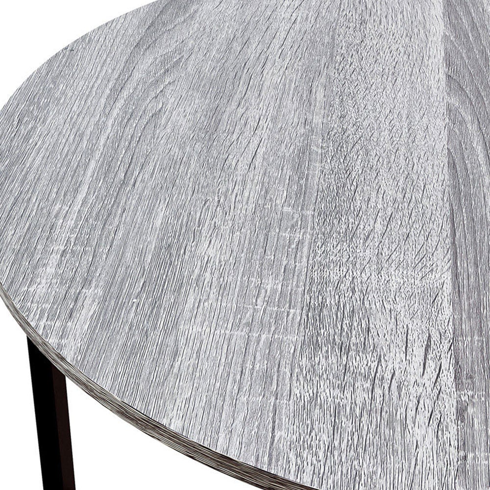 Vida Designs Brooklyn Grey Round Coffee Table with Metal Legs Image 6