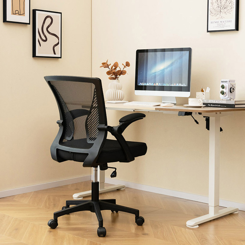 Costway Black Ergonomic Swivel Office Chair Image 3