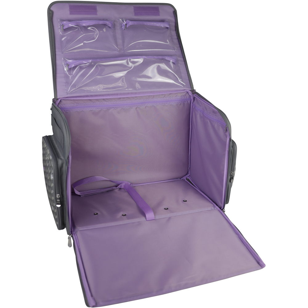 Everything Mary EVM13344-5 Grey White Collapsible Rolling Sewing Machine Case 50.8 x 28 x 35.6cm Image 3