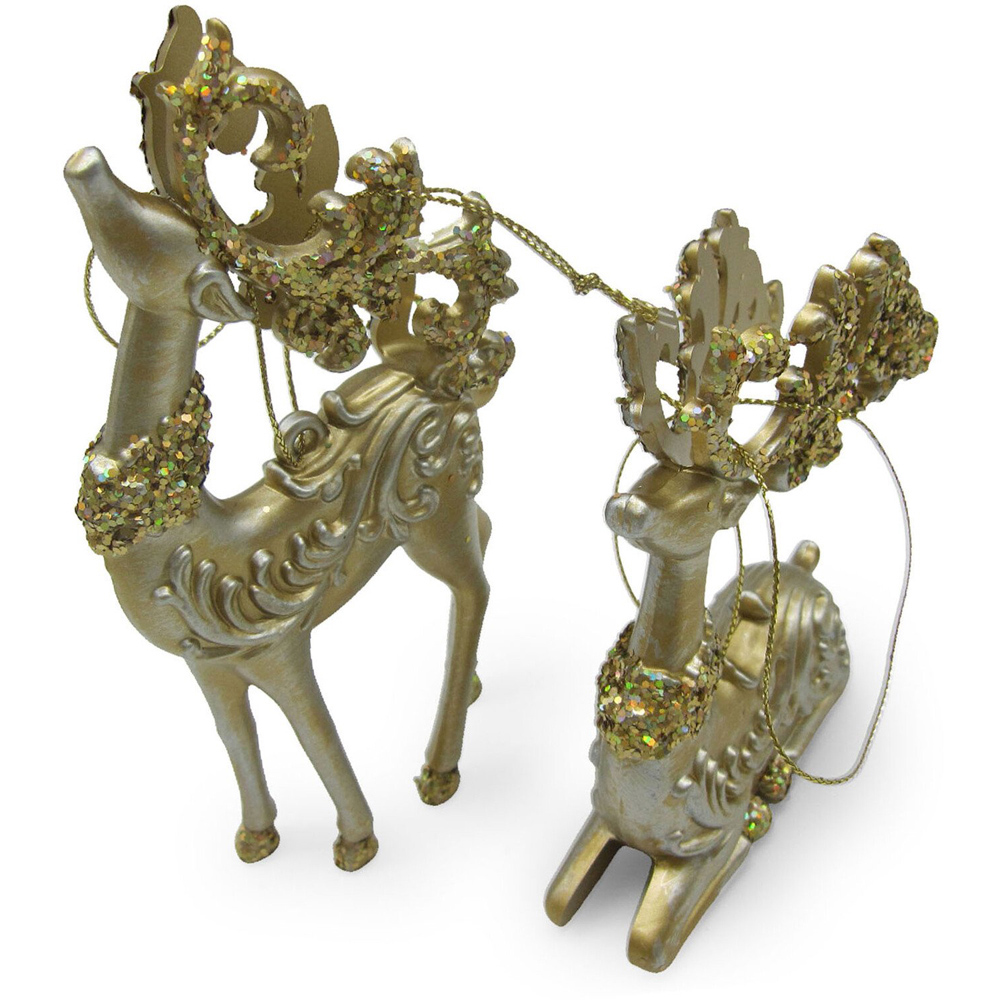 Antique Gold Reindeer Gold Image 2