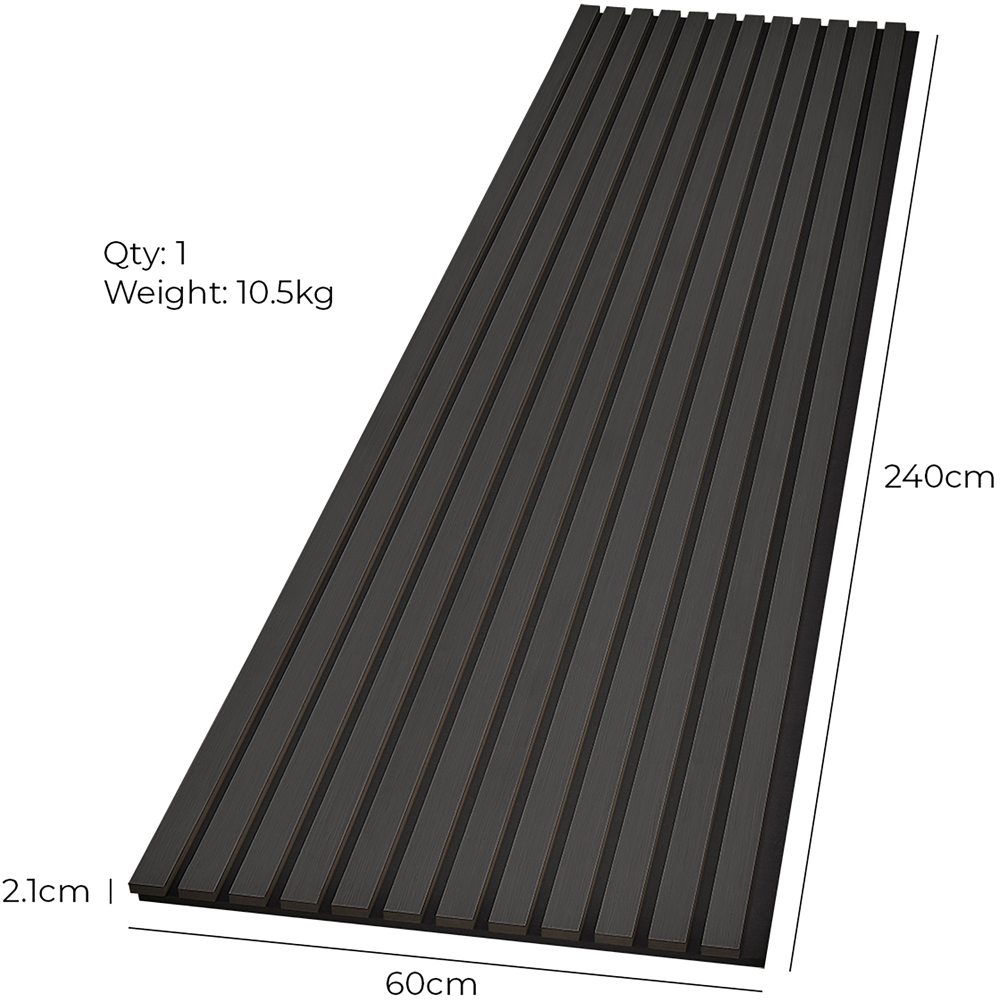 Fuse Acoustic Charcoal Oak Wooden Wall Panel 2.4 x 0.6m Image 9