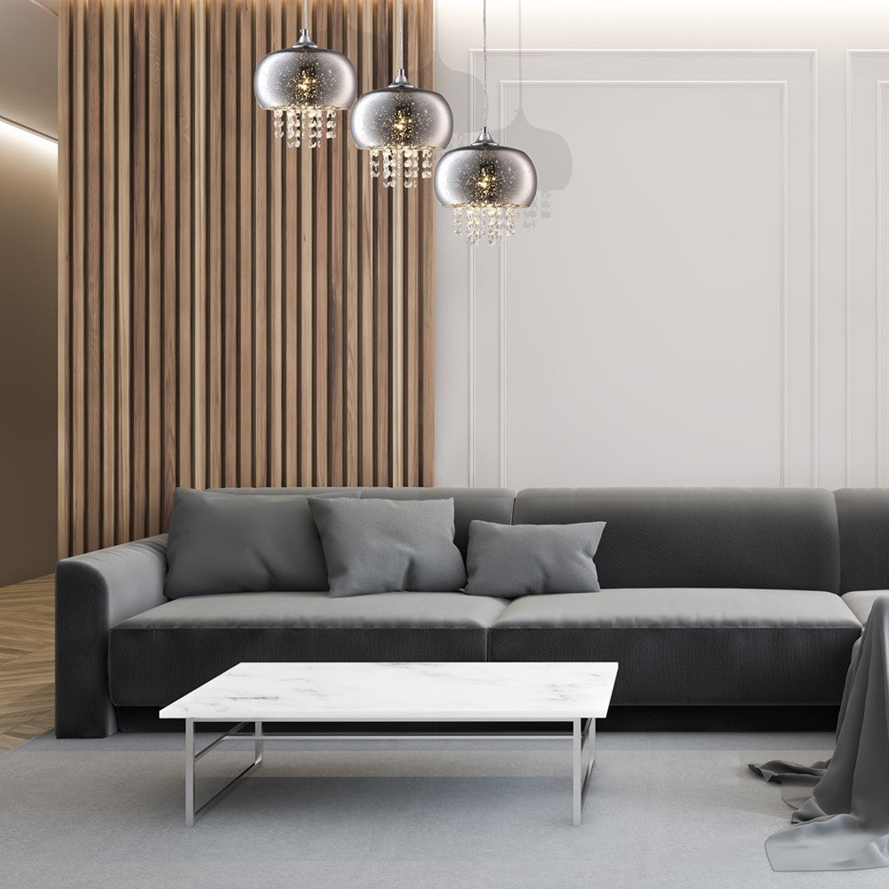 Milagro Starlight Silver Pendant Lamp 230V Image 5