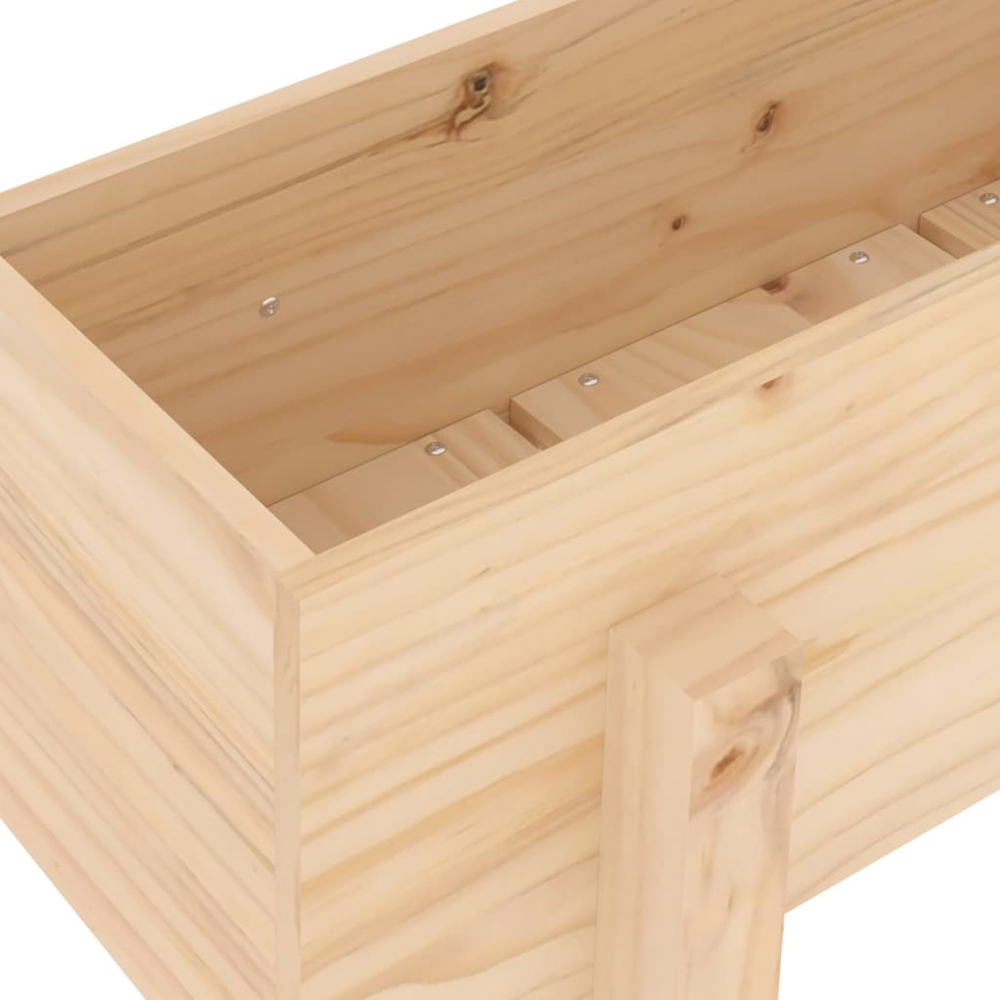 vidaXL Brown Solid Pine Wood Garden Planter 38 x 62 x 30cm Image 6