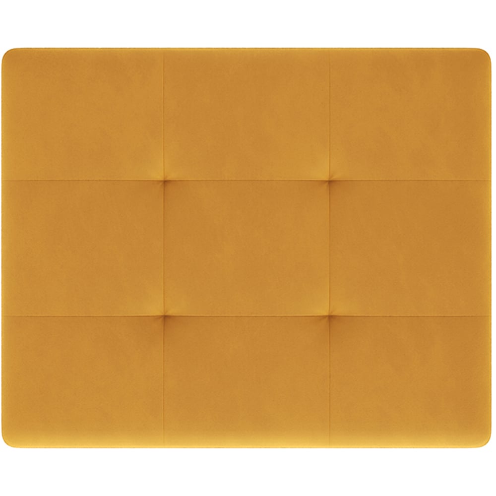 Living and Home Yellow Velvet Storage Ottoman Image 5