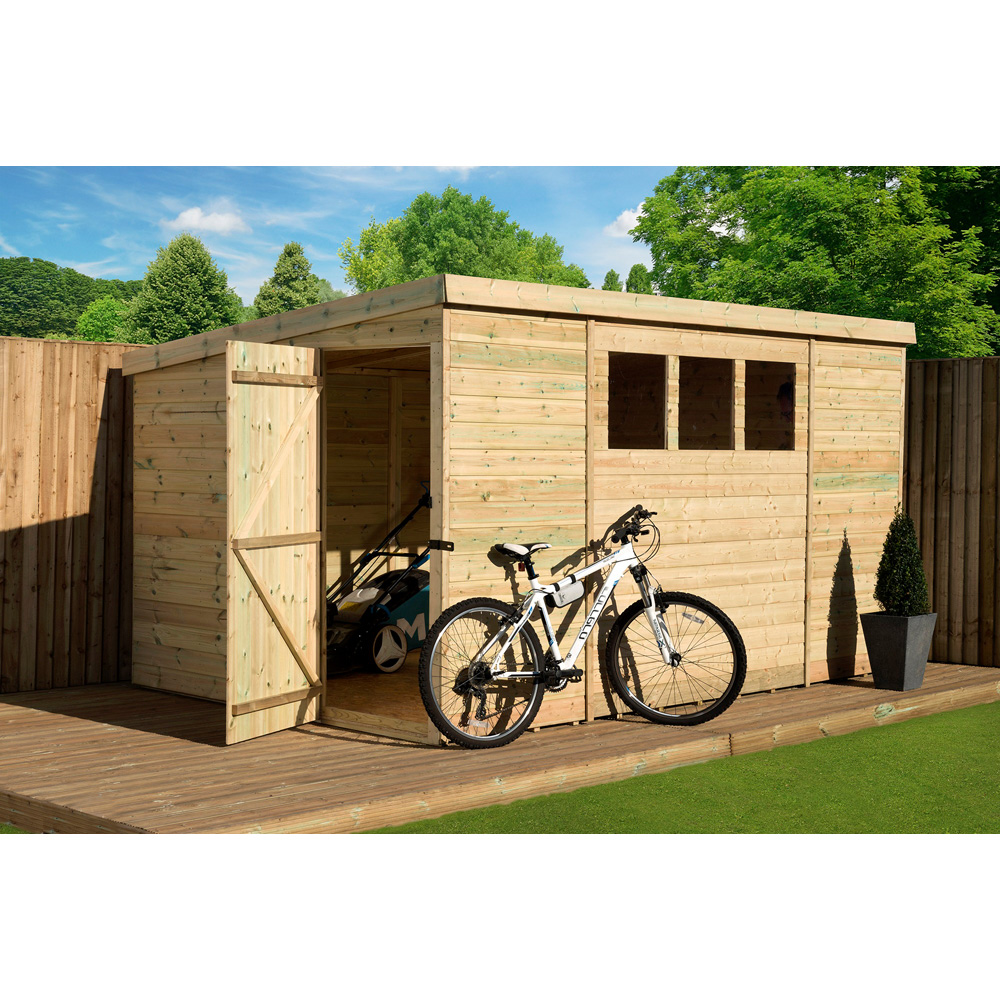 Empire Sheds 2500 9 x 7ft Left Panel Door Tongue and Groove Pent Garden Shed Image 3