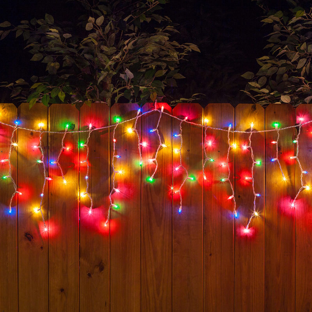 Best Artificial 5m Multicoloured Multi Function Mains Powered Icicle Light Image 3