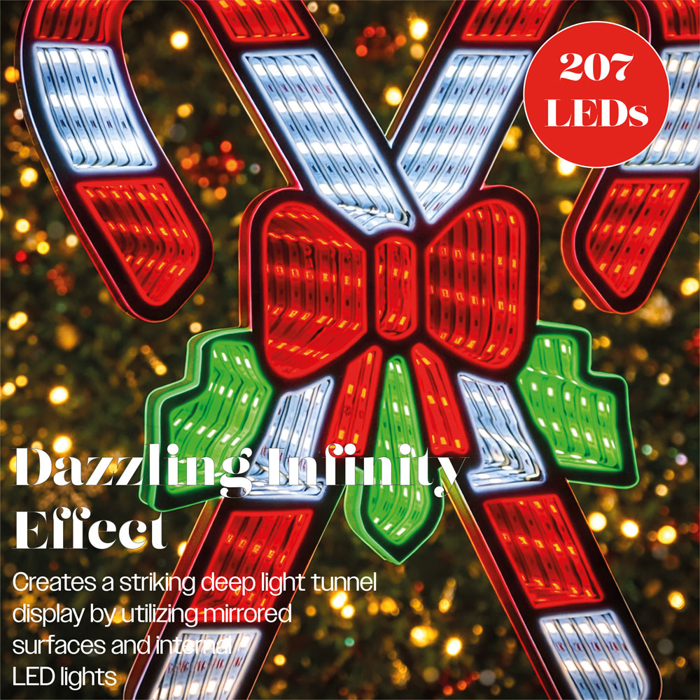 Xmas Haus Bright White LED Candy Stick Infinity Light Christmas Decoration 33cm Image 4