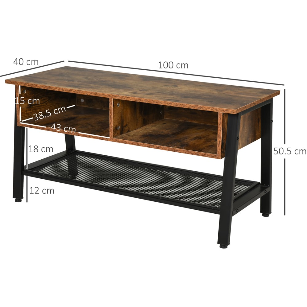 Portland 3 Shelf Black Rubber Wood TV Unit Image 7