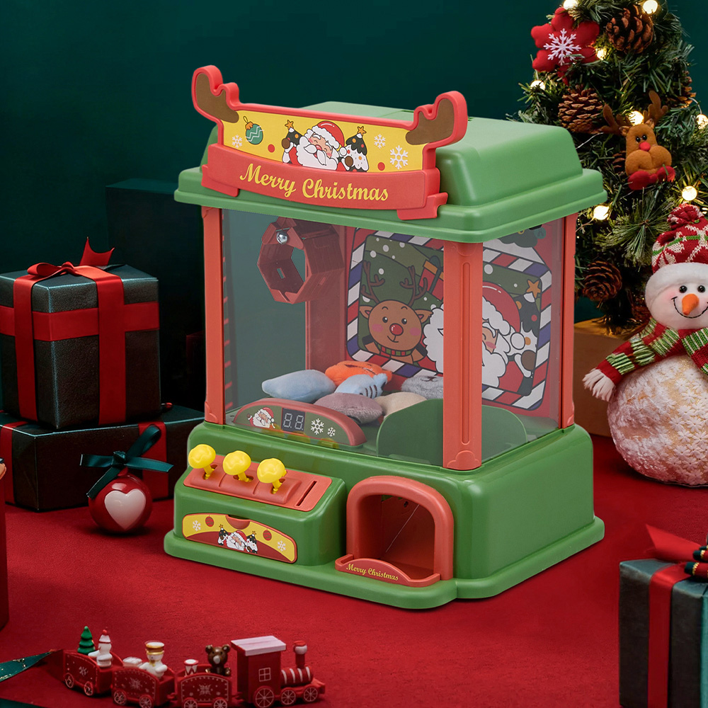 H&O Direct Kids Christmas Theme Claw Machine with Lights and Plush Toys Image 5